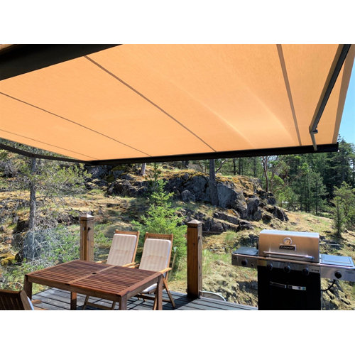 Multiple Awnings 9'' Fabric Cover Motorized Retractable Patio Awning